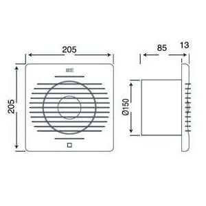 HOROZ KLASİK PLASTİK FAN 150 LİK FÜME 500 010 150