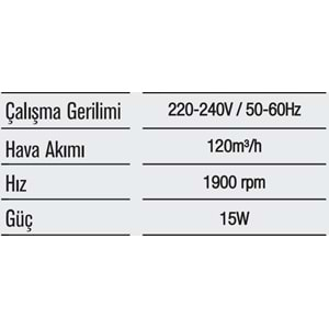 HOROZ KLASİK PLASTİK FAN 120 LİK KAYIN 500 020 120