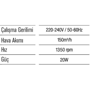 HOROZ HELIX PLASTİK FAN 150 LİK GÜMÜŞ 500 040 006