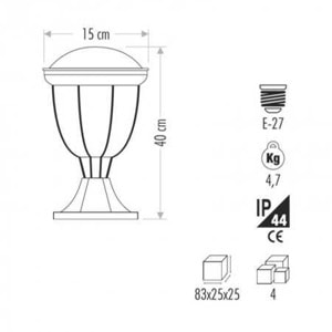 CATA TORİNO BAHÇE ARMATÜRÜ E27 CT-7020