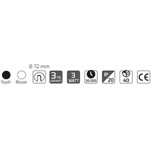 GOYA 3W LED PANEL BEYAZ KASA 4000K GY-1728