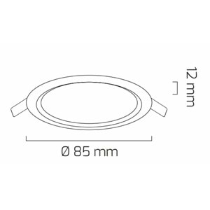 GOYA 3W LED PANEL SİYAH KASA 6500K GY-1728