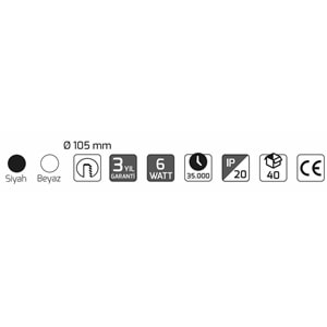 GOYA 6W LED PANEL BEYAZ KASA 3000K GY-1738