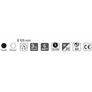 GOYA 6W LED PANEL BEYAZ KASA 6500K GY-1738