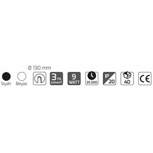 GOYA 9W LED PANEL BEYAZ KASA 3000K GY-1748