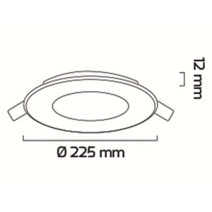 GOYA 18W LED PANEL SİYAH KASA 3000K GY-1778