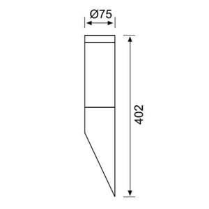 JUPİTER JG821 SS BAHÇE APLİK ARMATÜR PASLANMAZ ÇELİK E27 (AMPUL DAHİL DEĞİLDİR)