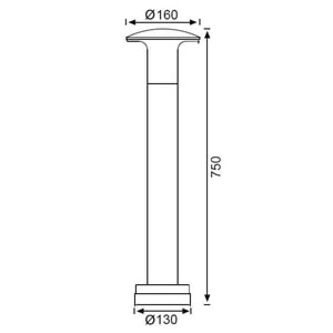 JUPİTER JG949 AN BAHÇE DİREK ANTRASİT E27 (AMPUL DAHİL DEĞİLDİR)