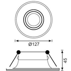 JUPİTER JH684 SABİT SPOT GU10 SİYAH SIVA ALTI ( AMPUL DAHİL DEĞİLDİR)