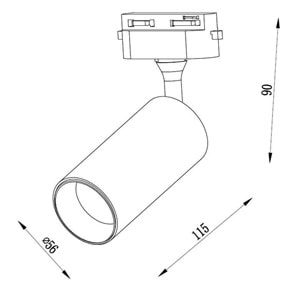 JUPİTER JR658 MONOFAZE SOKETLİ RAY SPOT BEYAZ KASA ( AMPUL DAHİL DEĞİLDİR)