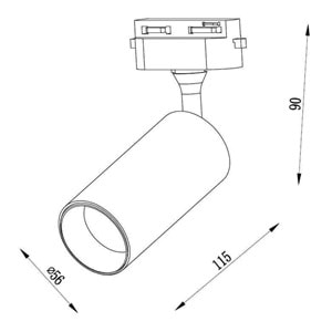 JUPİTER JR658 MONOFAZE SOKETLİ RAY SPOT SİYAH & ALTIN KASA ( AMPUL DAHİL DEĞİLDİR)