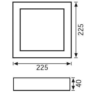 JUPİTER LC455 N SIVA ÜSTÜ LED PANEL 18W 4000K KARE