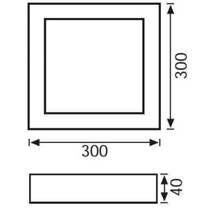 JUPİTER LC456 S SIVA ÜSTÜ LED PANEL 24W 3000K KARE