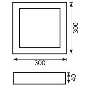 JUPİTER LC456 B SIVA ÜSTÜ LED PANEL 24W 6500K KARE