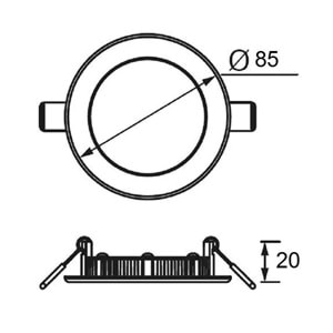 JUPİTER 3W SLİM LED PANEL LD488 B 6500K