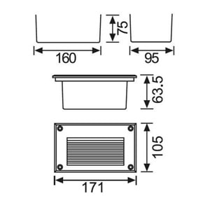 JUPİTER LW942 S LED DUVAR ARMATÜRÜ GÜMÜŞ GRİ 3W 3000K