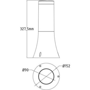 HOROZ ORKİDE-1 SİYAH KASA BAHÇE ARMATÜRÜ KISA E27 400 000 121