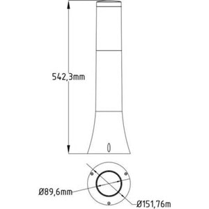 HOROZ ORKİDE-2 BEYAZ BAHÇE ARMATÜRÜ UZUN E27 400 001 122