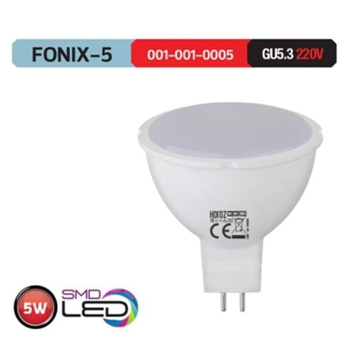 HOROZ 5W LED ÇANAK AMPUL 6400K GU5,3/MR-16 220V FONIX-5 001 001 0005