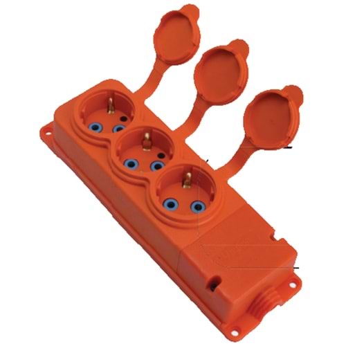 HOROZ TURUNCU KAUÇUK 3 LÜ GRUP PRİZ 800 401 008