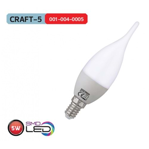 HOROZ 5W BUJİ LED AMPUL 6400K BEYAZ IŞIK E14 CRAFT-5 001 004 0005