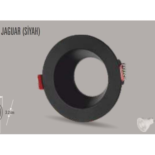 CATA JAGUAR SİYAH DEKORATİF SPOT CT-5041