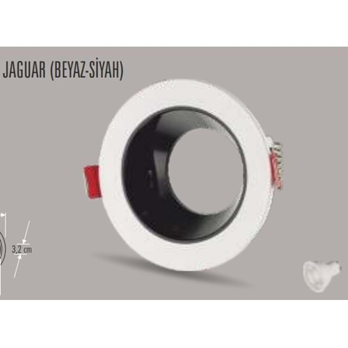 CATA JAGUAR BEYAZ - SİYAH DEKORATİF SPOT CT-5044