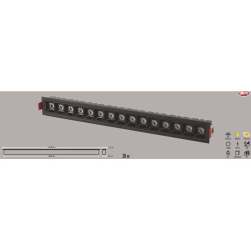 CATA KATANA LED ARMATÜR SIVA ALTI 30W CT-5392