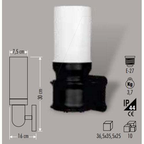 CATA CENOVA DUVAR BAHÇE ARMATÜRÜ CT-7001