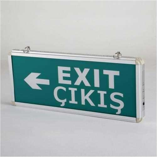 CATA 3W LEDLİ EXIT ÇIKIŞ- SAĞ-SOL EXIT ÇIKIŞ ARMATÜRLERİ ÇİFT YÖNLÜ 3 SAAT ŞARJLI CT-9166