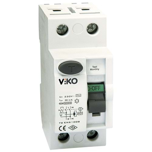 VİKO KAÇAK AKIM 2X25A 2P 30MA 6KA VTR2-2530